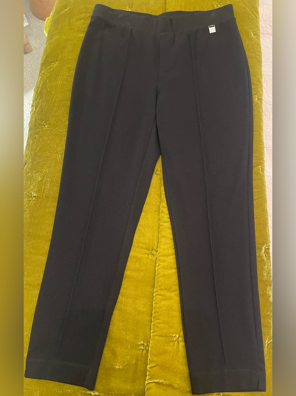 John Mark Black Straight-Leg Ponte Pants